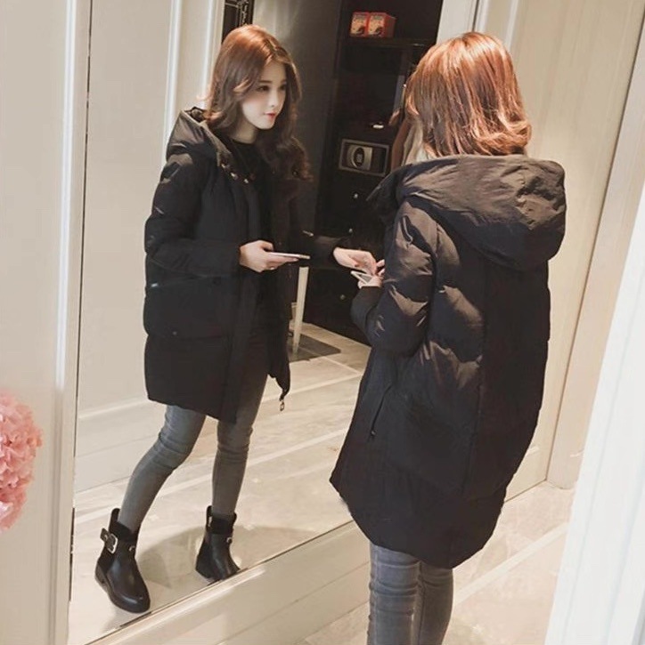 レディース ジャケット ダウン アウター 上着 ダウンコート ロング 長袖 ハイネック スタンドカラー フード Iライン フェミニン ストリート ポケット 前開き かわいい 大人可愛い きれいめ