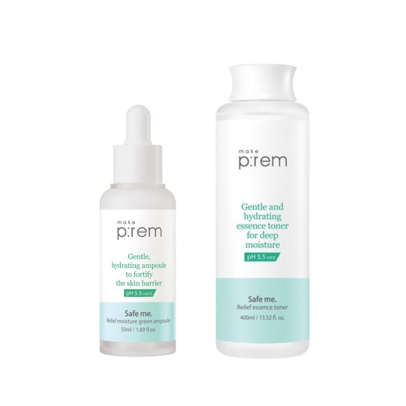 セーフミー リリーフ モイスチャー グリーン アンプル 50ml+トナー 400ml