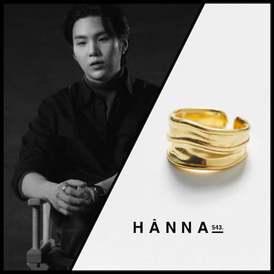 【HANNA543】R453YG RING リング ★ BTS SUGA着用 ★ UNISEX ★ Qoo10] HANNA543 BTS SUGA着用 【HANNA543 : 腕時計・アクセサリー