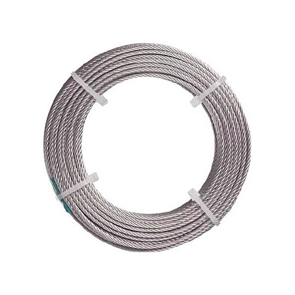 （まとめ）ナイロン被覆ステンレスワイヤロープ 1mmx10m CWC-1S10 1巻 [x5セット]