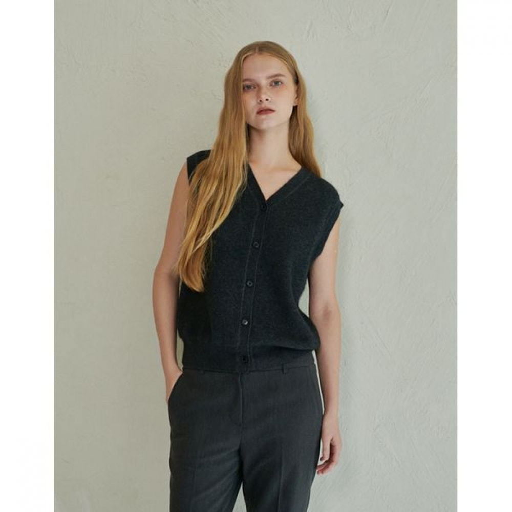 [ヘッジズレディース] 24FW ニットベストチャコールグレー HSSW4DP81CG