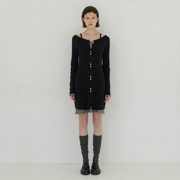 (OP-6226)TALLI LAYERED KNIT DRESS
