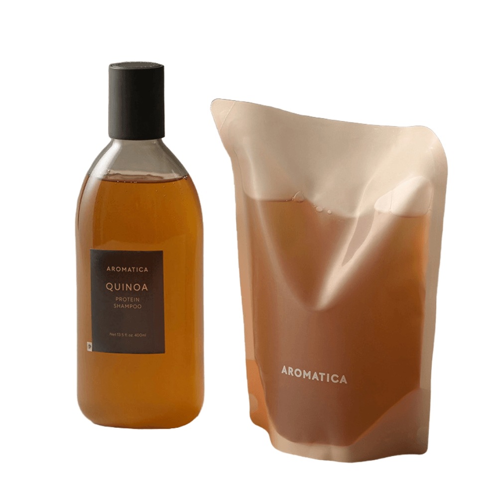 キノア プロテイン シャンプー 400ML + 詰め替え 500ML 大容量 セット 頭皮 脱毛 タンパク質 ヴィーガン