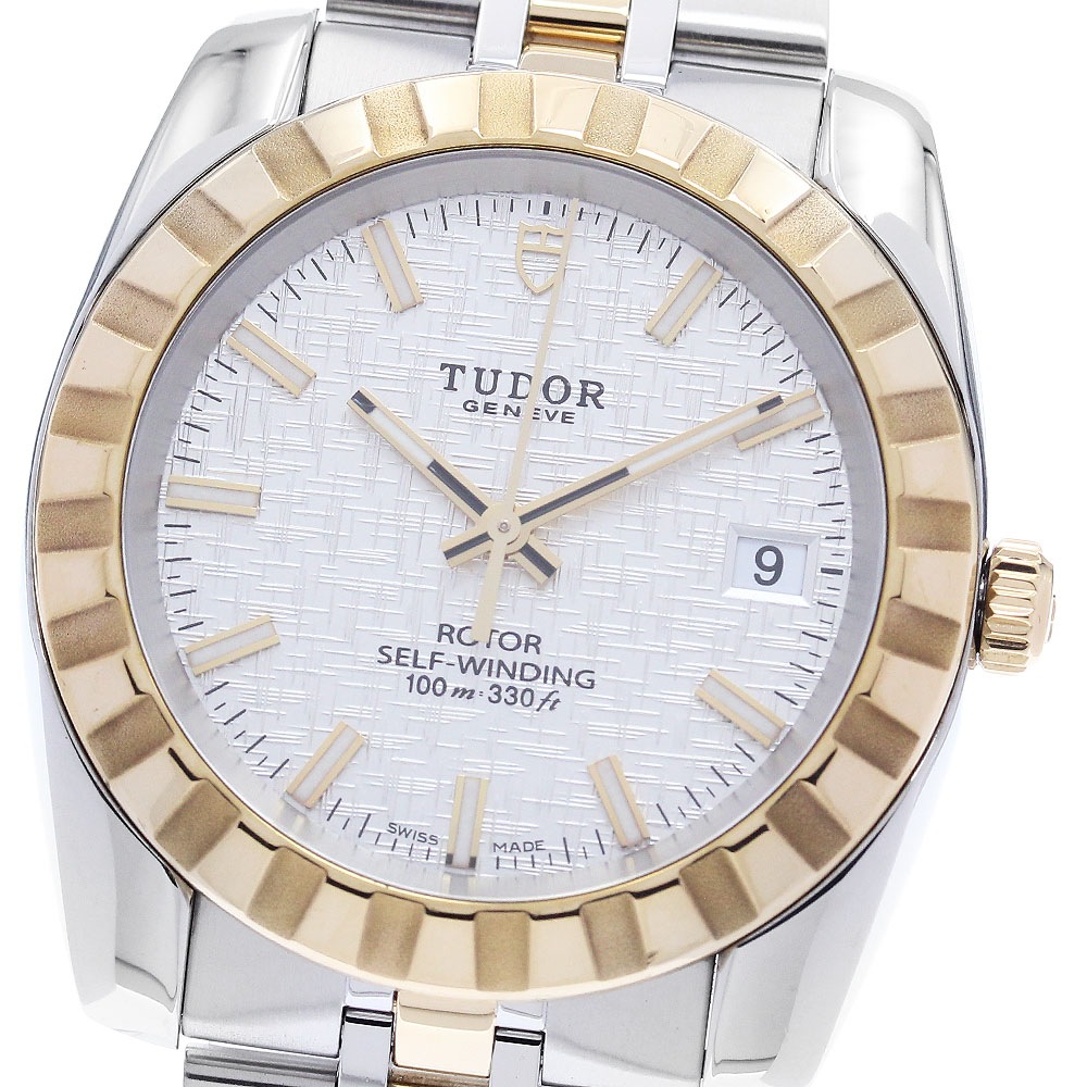 チュードル TUDOR 21013 クラシック デイト YGコンビ 自動巻き メンズ 良品 保証書付き_893550【中古】