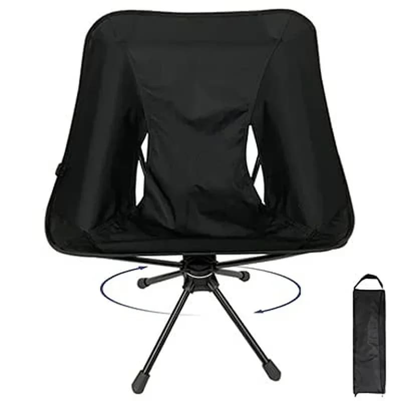 ポータブルで折りたたみ可能なキャンプチェア 軽量でコンパクト 屋外ビーチチェア 360度回転 アルミニウム合金