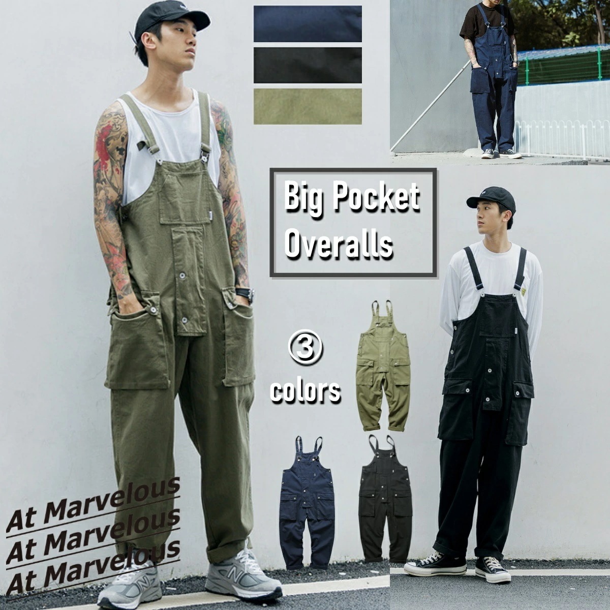 [最安値保証*即納]ミリタリー オーバーオール メンズ ヘリンボーン ツイル ワークパンツ サロペット パンツ ゆったり 大きいサイズ ストリートファッション 作業着 作業服 パンツオール 大人 オー