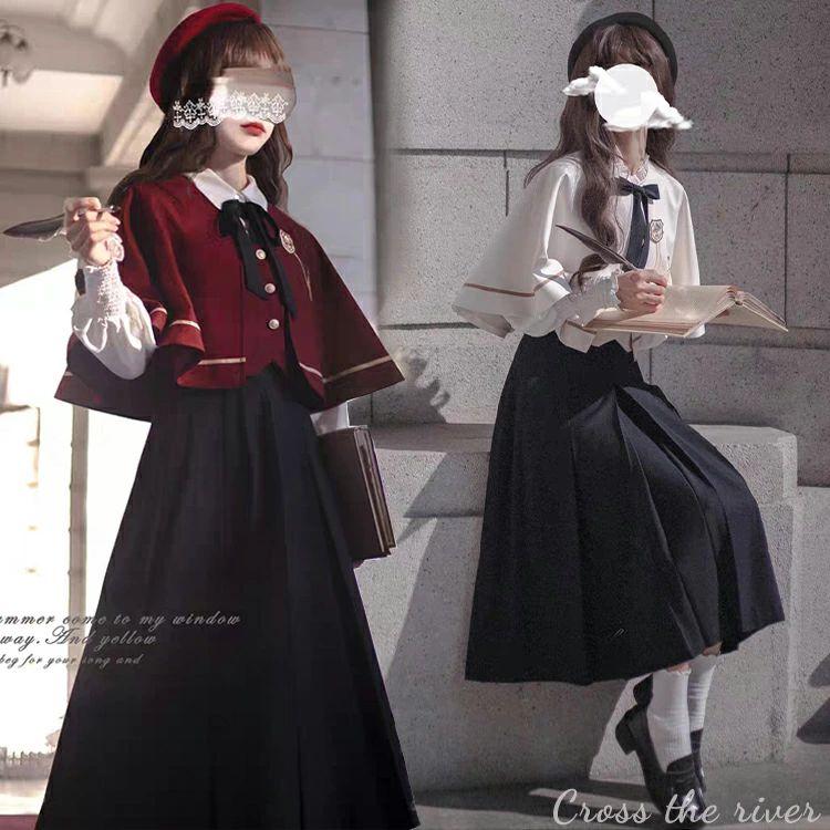 厳選素材卒業式 スーツ 女の子 卒服 女子 小学校 女の子 制服 高校生 韓国 入学式 スーツ 女子 中学生 ケープ 白 赤 マント 可愛い 学生服 子供服 小学生 フォーマルスー
