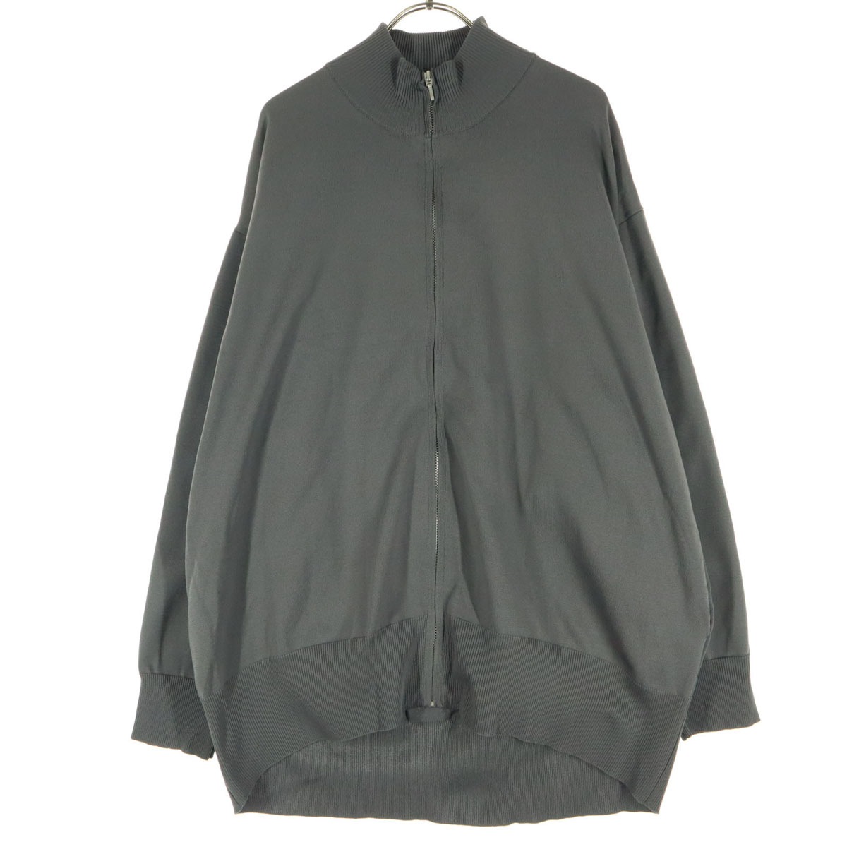 美品 長袖 ハイネック ジップジャケット グレー メンズ 古着