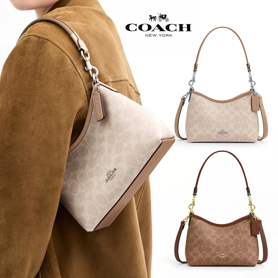 ショルダーバッグ ローレル スモール ショルダー バッグ シグネチャー キャンバス トート バッグ ハンドバッグ 2WAY CBH15 通勤 肩掛け 斜め掛け レディース