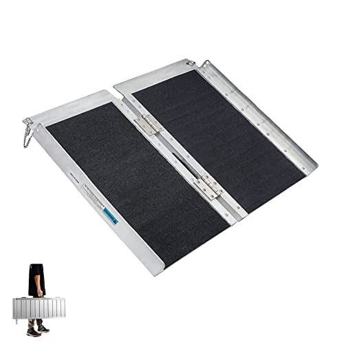 アルミスロープ 61CM, gardhom 段差解消スロープ 10CM 車椅子用 台車用 介護用スロープ 荷重272KG 玄関 階段 折り畳 アルミスロープ 61CM, gardhom 車椅子用 台車用 介護用スロープ 荷重