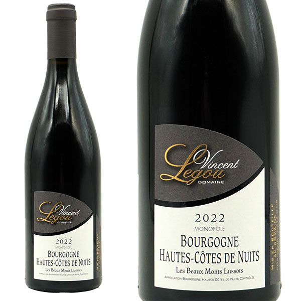 ブルゴーニュ オート コート ド ニュイ レ ボー モン リュソ モノポール畑 2022 ドメーヌ ヴァンサン ルグー元詰Bourgogne Hautes-Cotes de Nuits