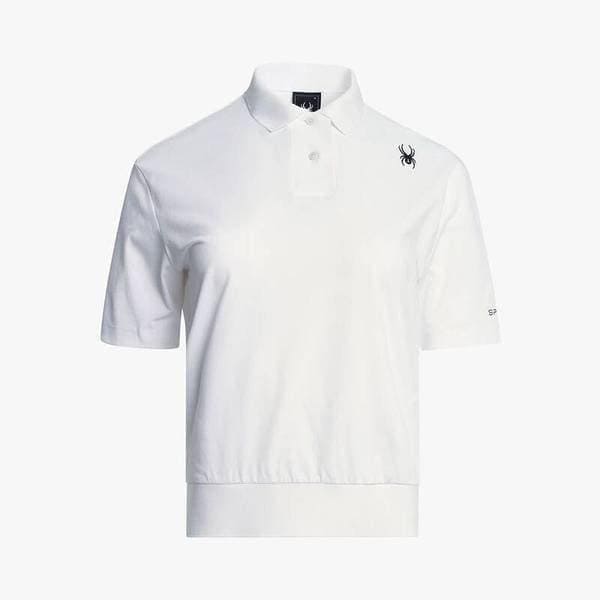 女性ゴルフルーズフィットカラーTシャツSPIMCNTS292WWHT 710007