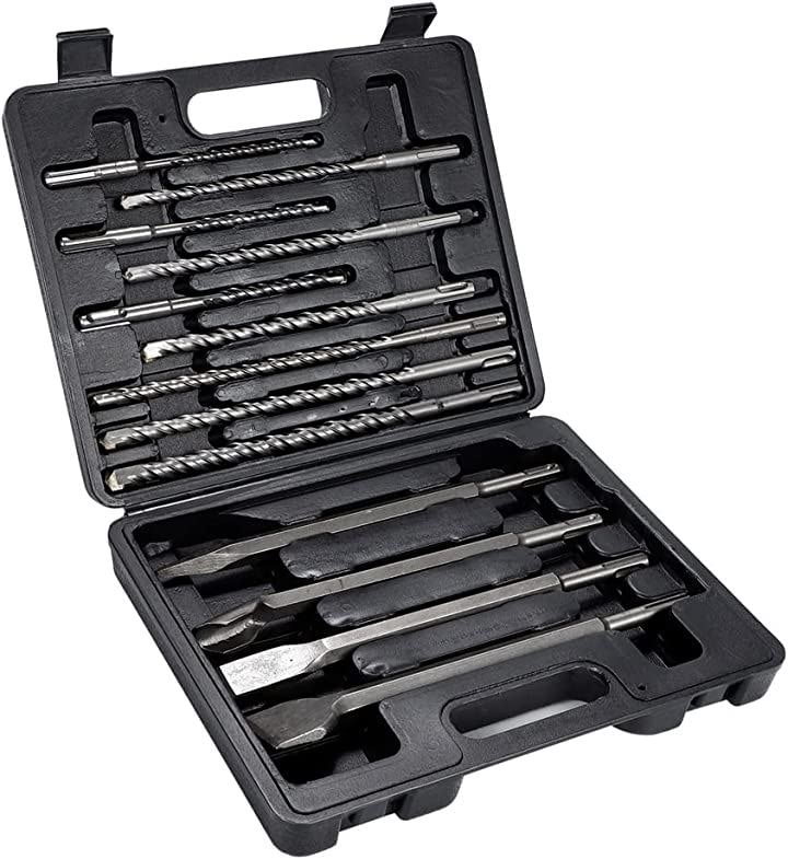 振動 ドリルビットセット ピックツール ハンマードリル コンクリート 穴あけ工具 チゼル SDS インパクト(13PCS)