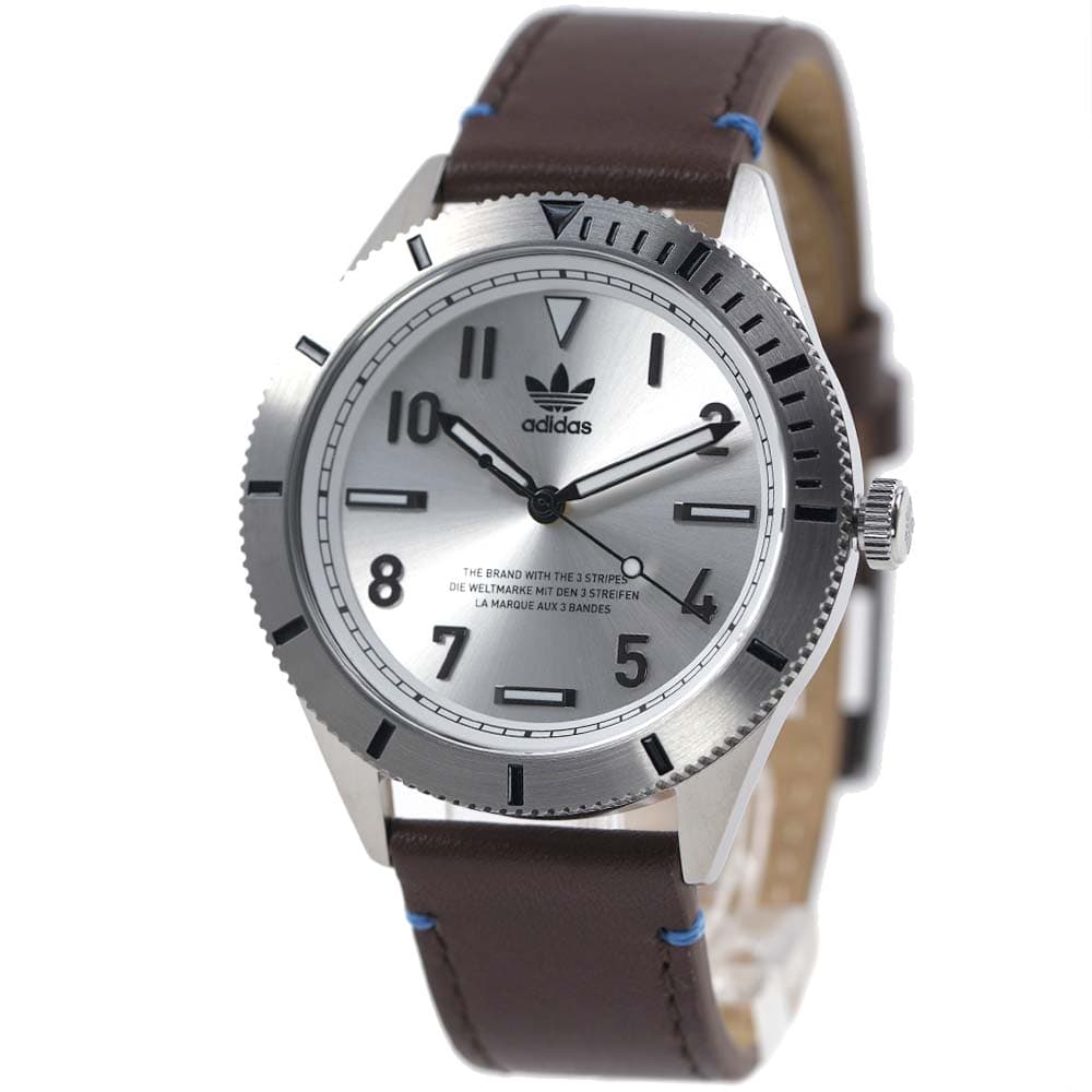 アディダス 腕時計 メンズ レディース ユニセックス シルバー ブラウン EDITION THREE Unisex adidas AOFH22505