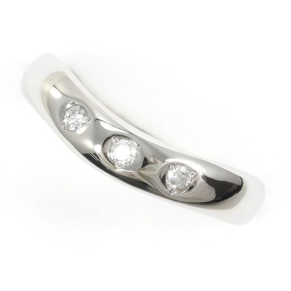 PT950 リング 指輪 7号 ダイヤ 0.05 総重量約3.8g ジュエリー 中古