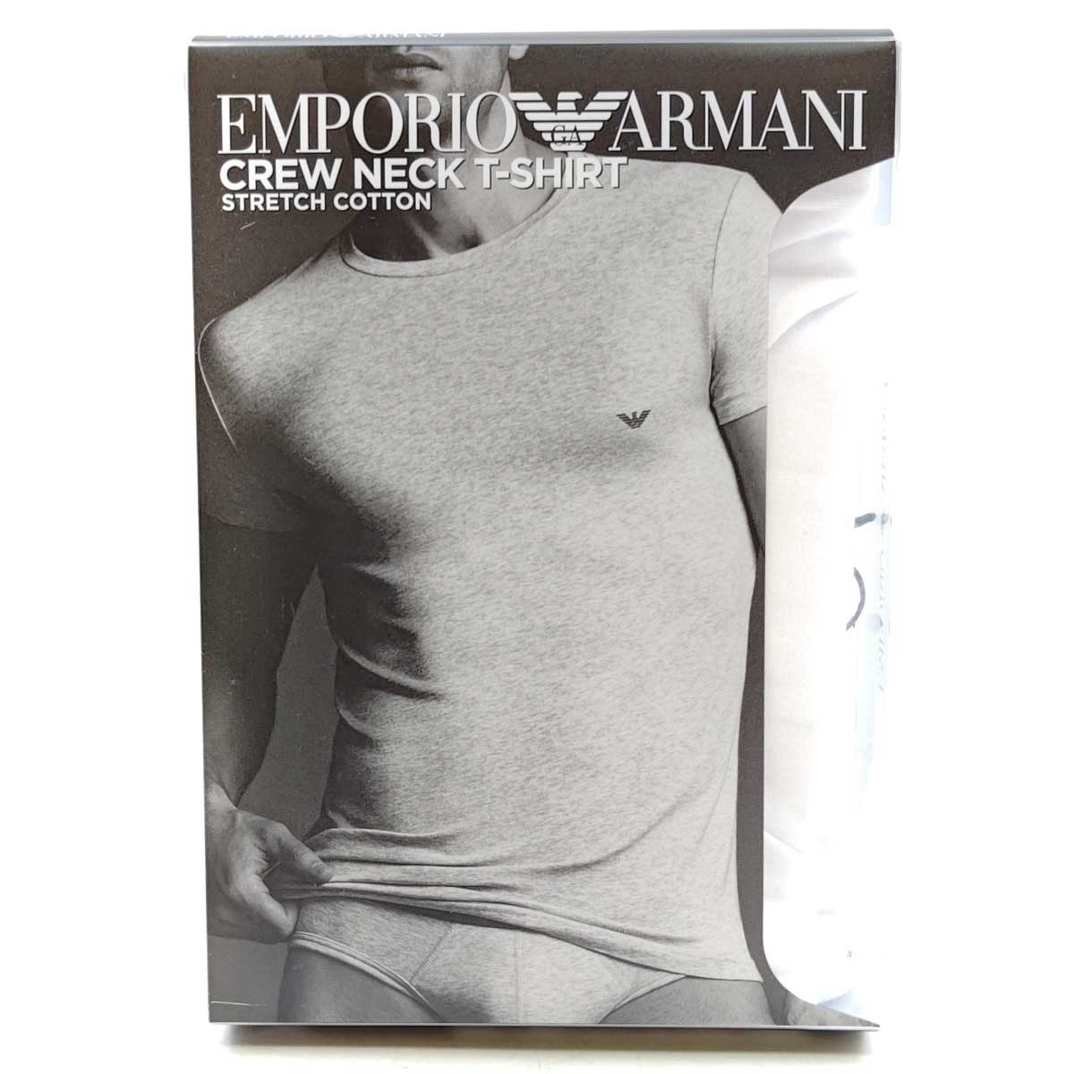【中古・未使用品】エンポリオ・アルマーニ クルーネックTシャツ CREW NECK T-SHIRT ストレッチコットン XL ホワイト 111035 CC729 メンズ EMPORIO ARMANI