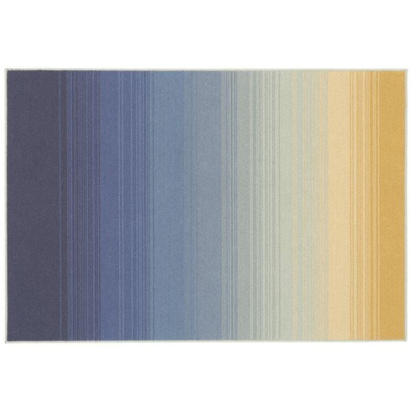 スミノエ アレルブロック ラグ ハクメイショク 約幅130x長さ190cm ブルー 日本製