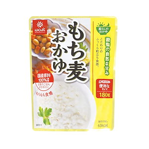 はくばく おかゆ もち麦おかゆ(在宅ワーク・非常食・常備用に) 180g×24袋