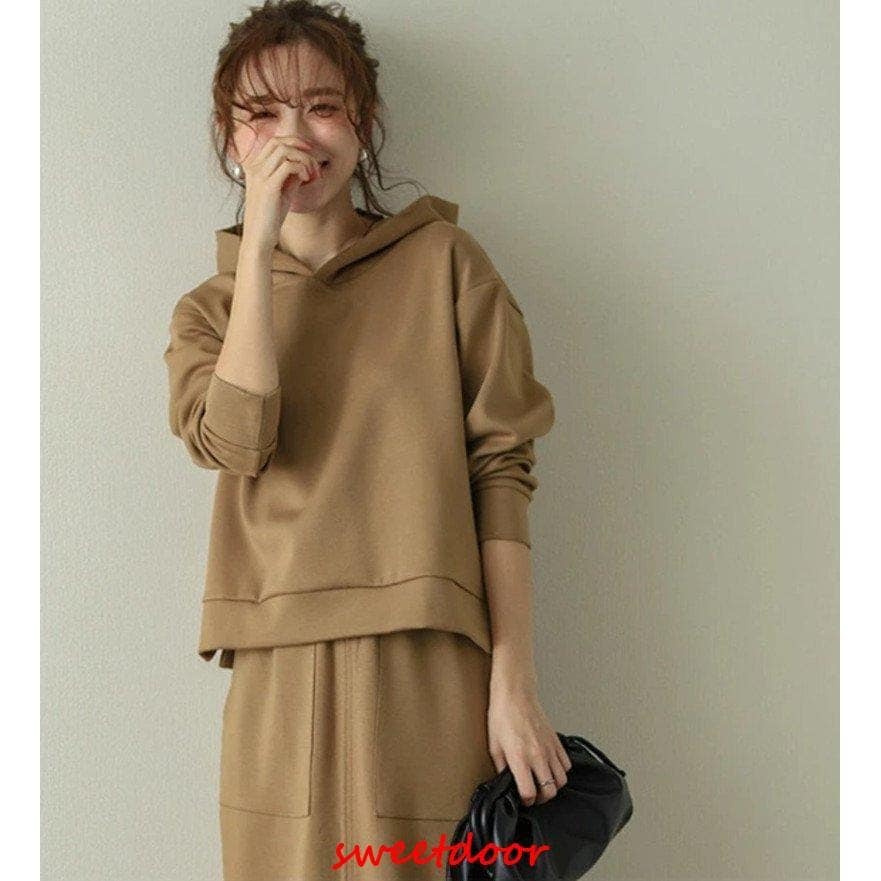 レディース セットアップ 秋服 2021 秋冬 30代 40代 50代 トップス パンツ 無地 上下セット きれいめ ファッション ゆったり通勤 OL