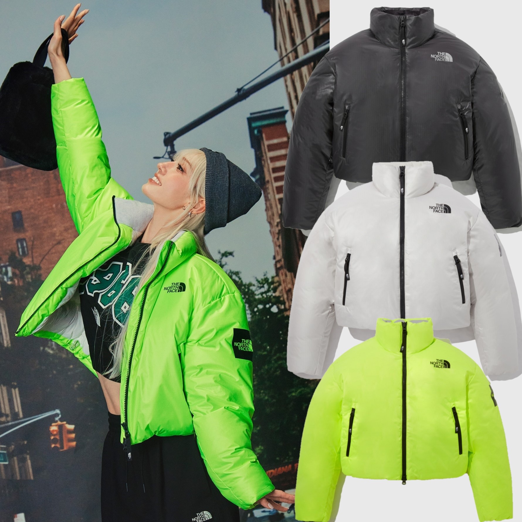 23F/W GLOSSY DOWN JACKET [3色]人気のショートジャケット/男女共用サイズ提供