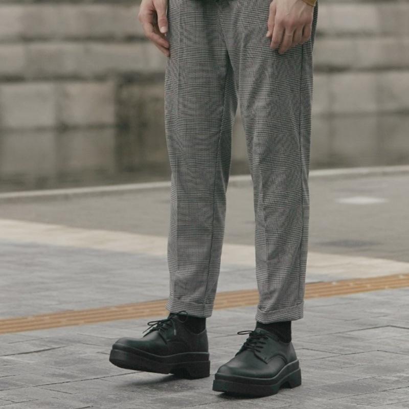 【JFGMALL】フィッシャーダブルソールダービーシューズ