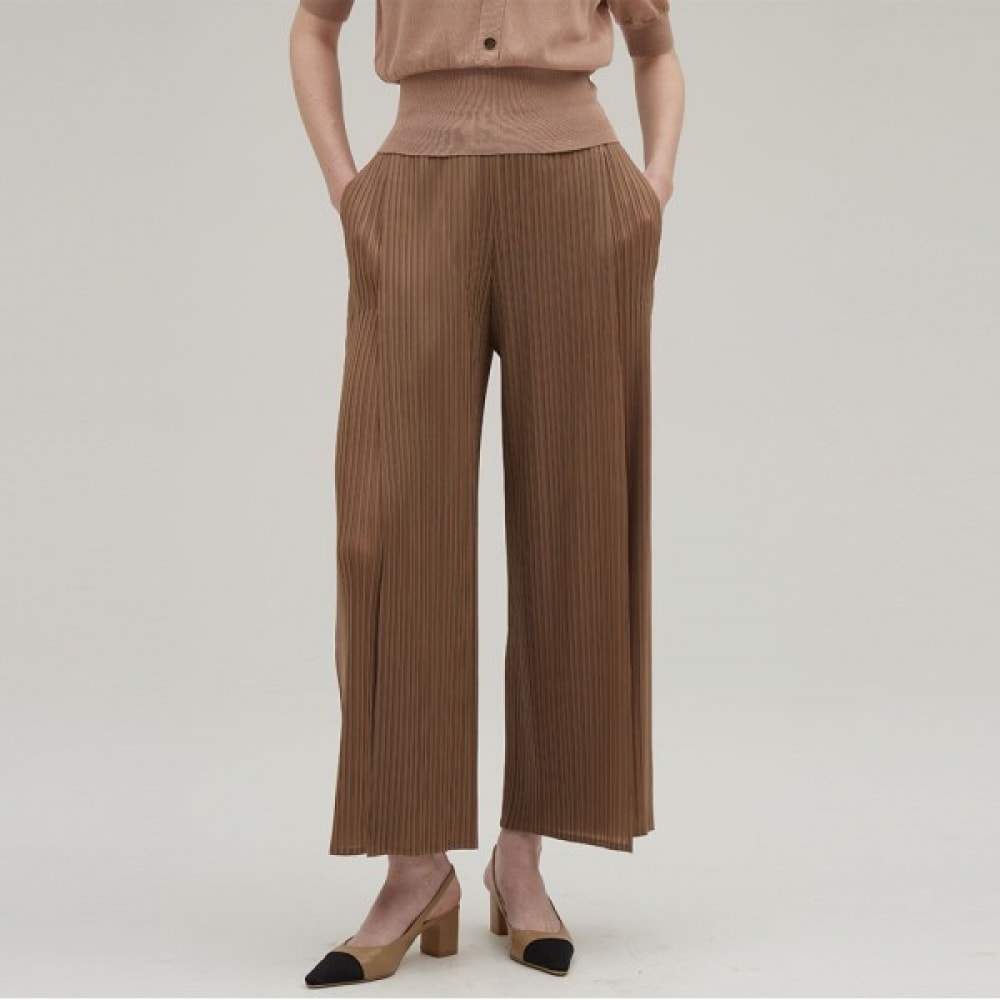 (ミステリアス) ラップワイドプリーツバンディングパンツ_SVPT240502