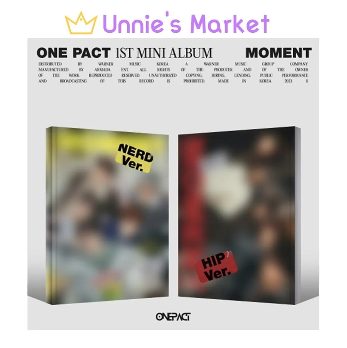 [SET] ONE PACT 1st Mini Album (Nerd Ver., Hip Ver.) + Free Photocard 1EA(fan-made)