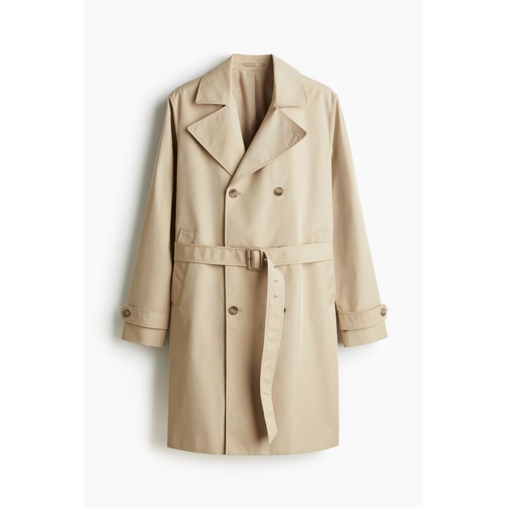 H&M レギュラーフィットトレンチコートベージュ