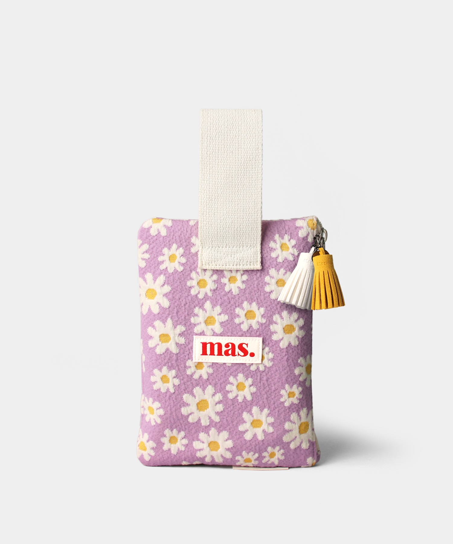 MASMARULEZ ストラップポーチ _ ニットデイジーパープル