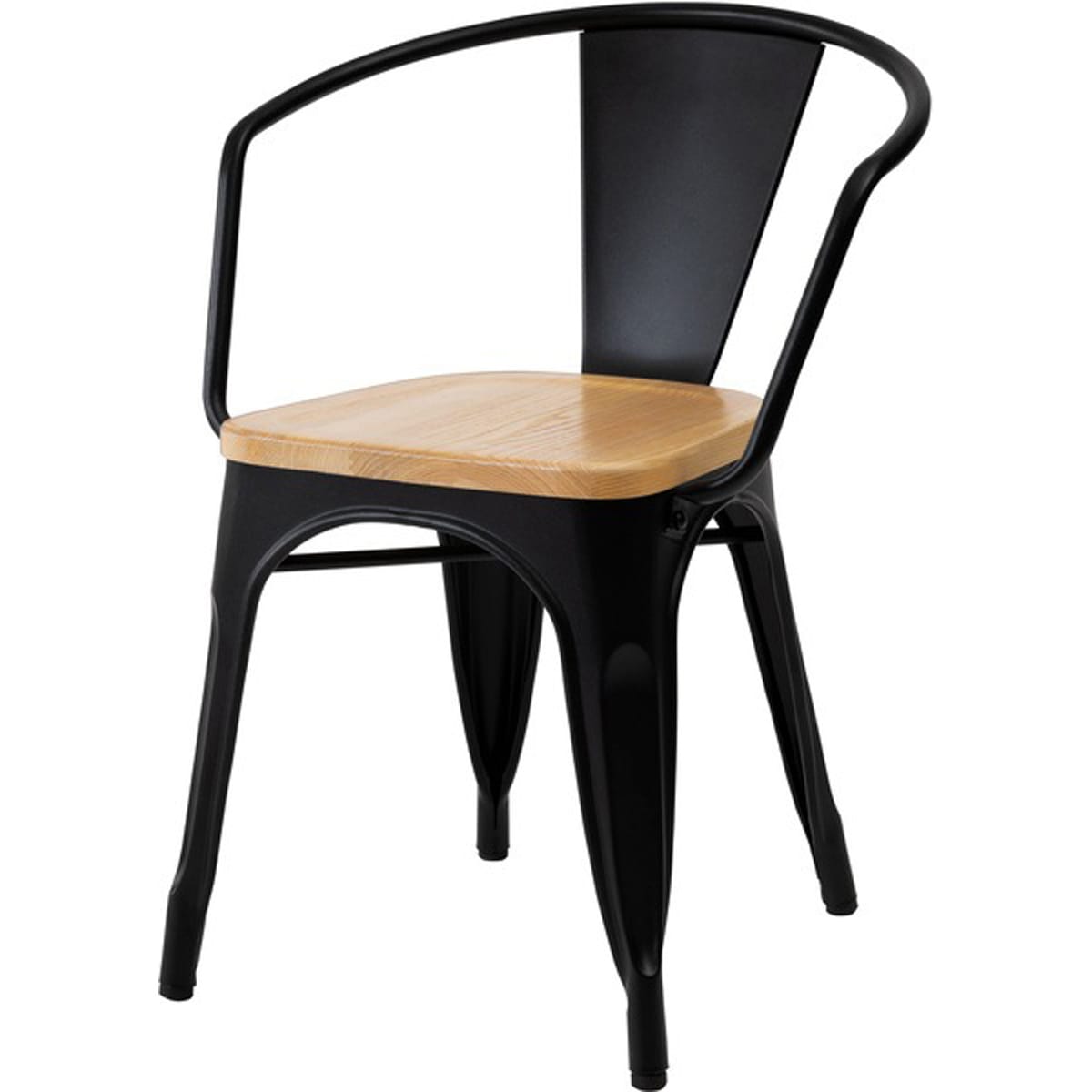 アームチェア PC-263BK PC-263SV ダイニングチェア チェア チェアー イス 椅子 背もたれ アームレスト おしゃれ アイアン 木製 天然木 完成品 シンプル インダストリアル リビング