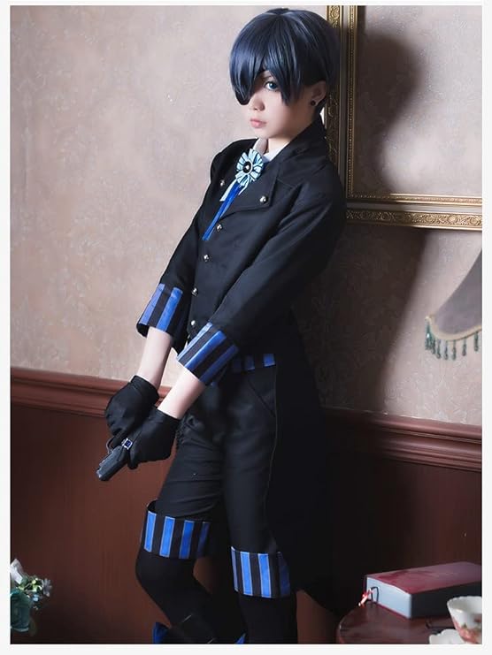 コスプレ衣装 黒執事 劇場版 シエル 風 豪華セット 礼服 コスプレ衣装 +かつら