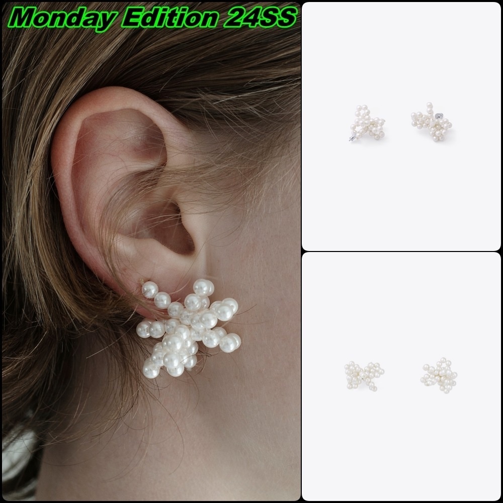【Monday Edition】24SS PEARL PULL BOW EARRINGS