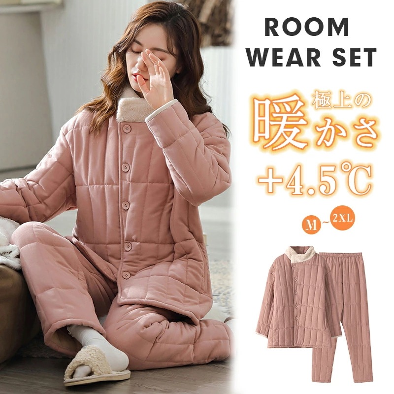 完売御礼買い物マラソン：パジャマ 上下2点セット 秋冬パジャマ レディース パジャマ レディース ルームウェア 寝間着 長袖 可愛い 大人 軽い 寝巻き寝間着 大き ギフト プレゼント 安眠グッズ 敬