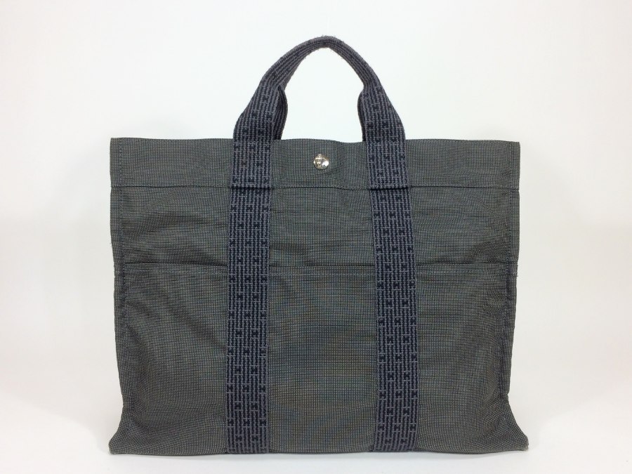 トートバッグ エールライン MM キャンバス グレー 【中古品】