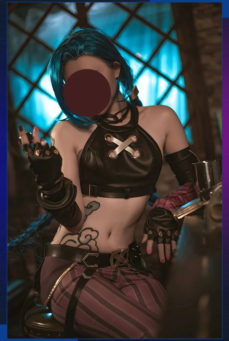 コスプレ コスチューム アーケイン Arcane ジンクス Jinx リーグ・オブ・レジェンド コスプレ服 かつら購入可能