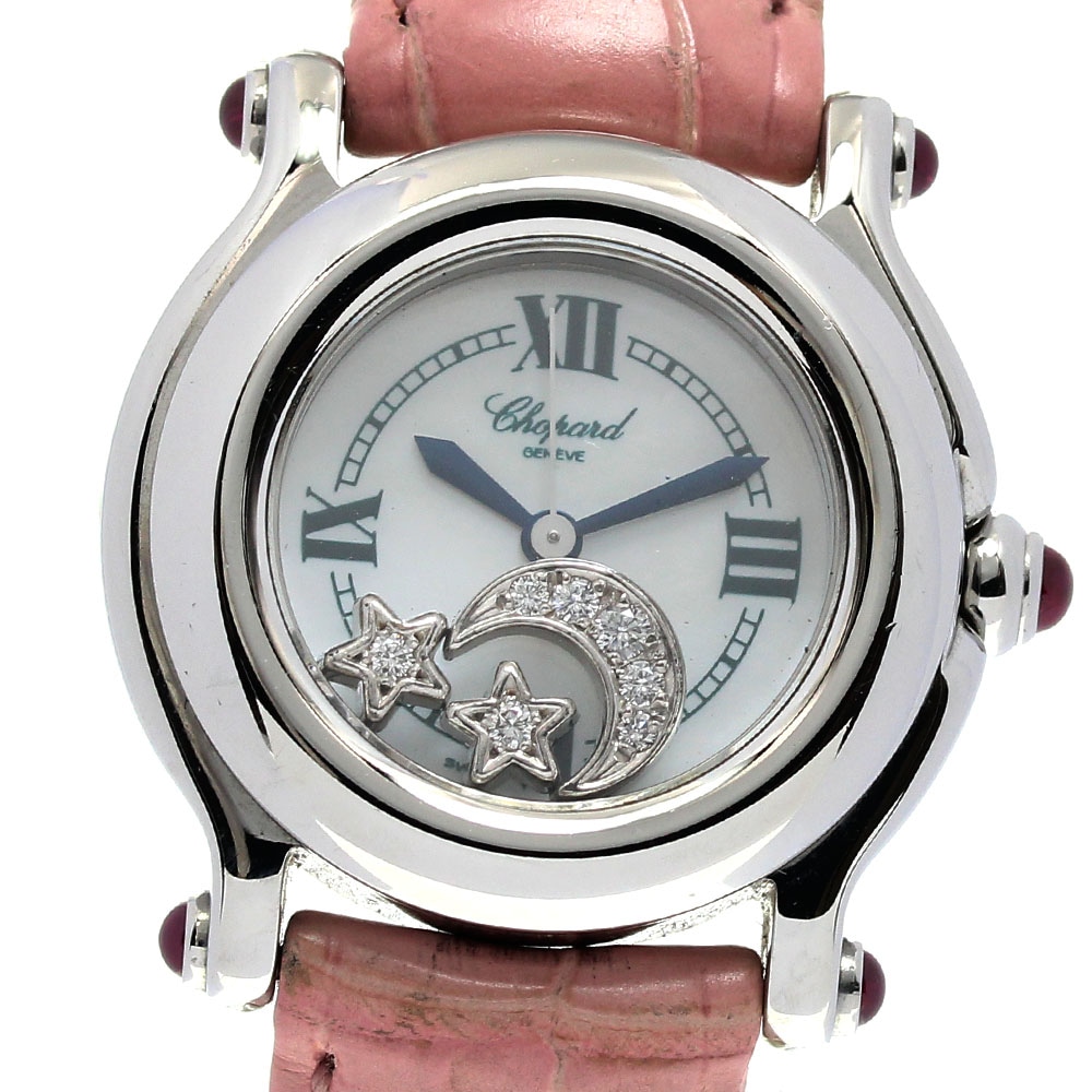 ショパール Chopard 27/8250-21 ハッピースポーツ ムーン＆スター クォーツ レディース _830229【中古】