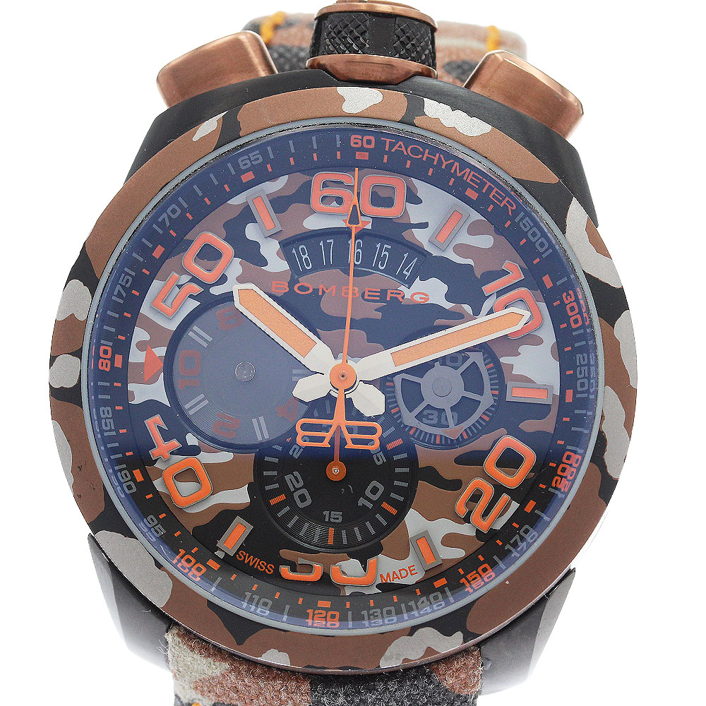 ボンバーグ BOMBERG BS45CHPCA.047.3 ボルト68 カモフラージュ サハラ クロノグラフ デイト クォーツ メンズ _922363【中古】