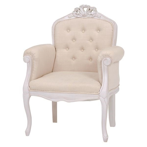 アンティーク風チェア/リビングチェア 1人掛け 肘付き 木製フレーム ハンプトンシリーズ 姫系 51,406円