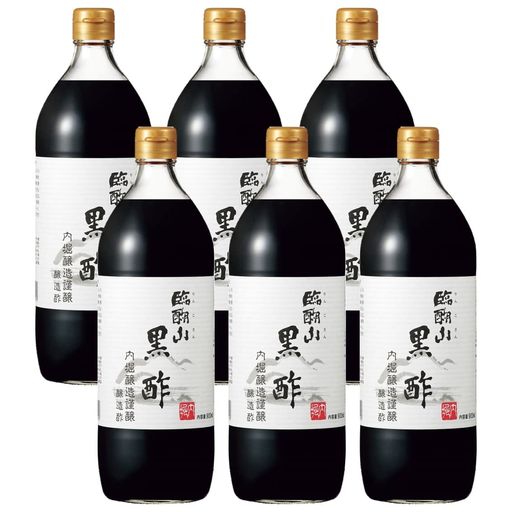 内堀醸造 臨醐山黒酢 900ml 6本 黒酢 酢 調味料 国産 ドリンク お酢 国産玄米100% りんこさん 飲む酢 飲むお酢