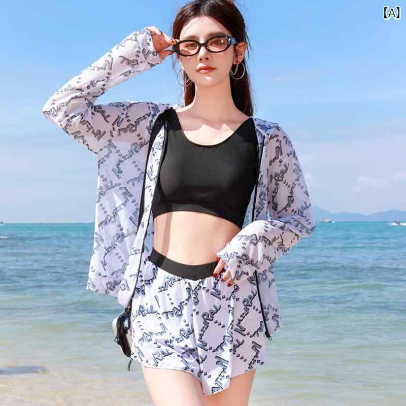 水着 セパレート レディース 女性用 婦人用 スイムウェア 温泉 3点セット スポーツ カレッジ プール カジュアル 日焼け対策