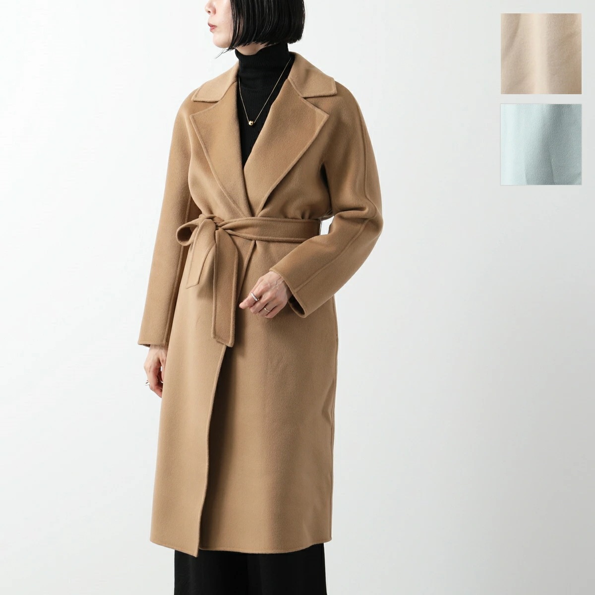 MAX MARA Studio マックスマーラ ステュディオ ロングコート RAPIDO レディース ラップコート カシミア ウール ベルト付き ガウンコート カラー3色