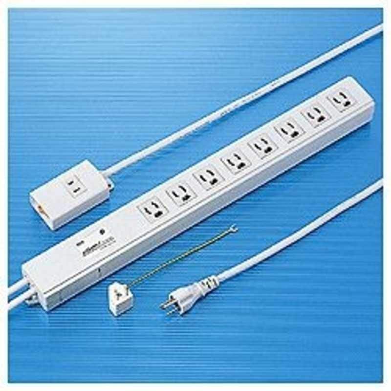 サンワサプライ　ノイズフィルタタップ 3Pコードタイプ (3P8個口 2m)　TAP-3812NFN