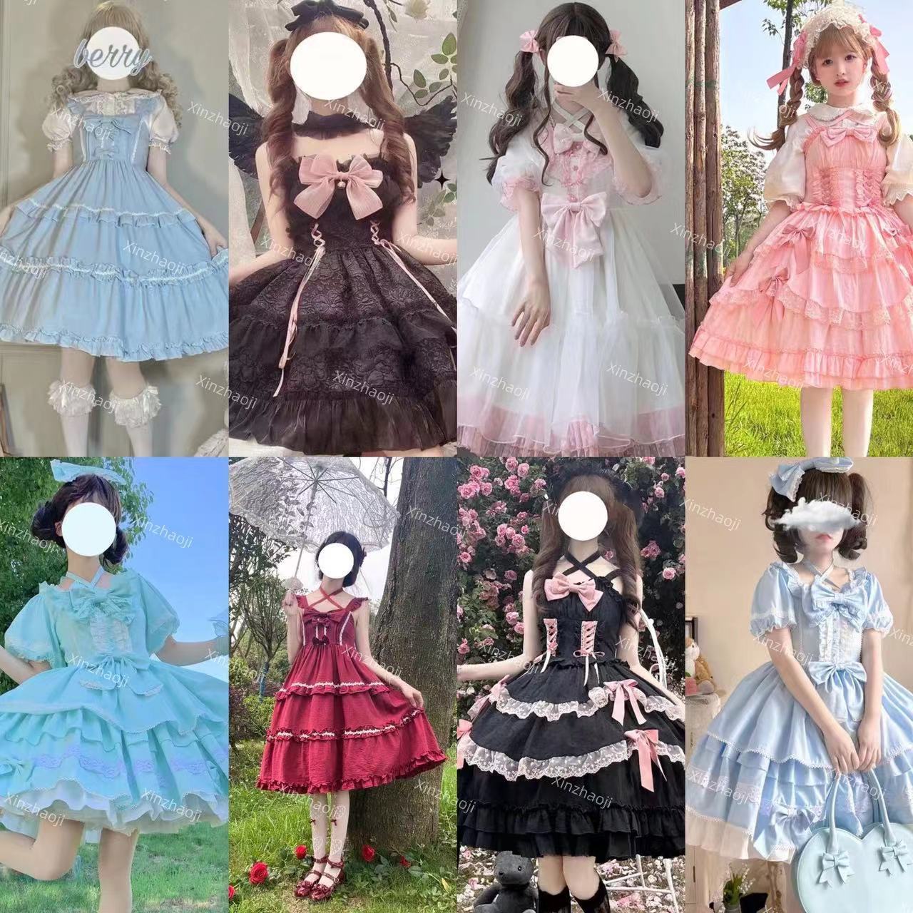 キャミソールワンピース ロリータ洋装 長袖ワンピース ワンピース 半袖 メイド服/コスプレ/ゴスロリ/かわいい/ハロウィン/ワンピース 新作