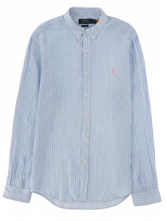 POLO RALPH LAUREN Men Long Tops 710B15647 0037188BBLUEWHITE BABY BLUE
