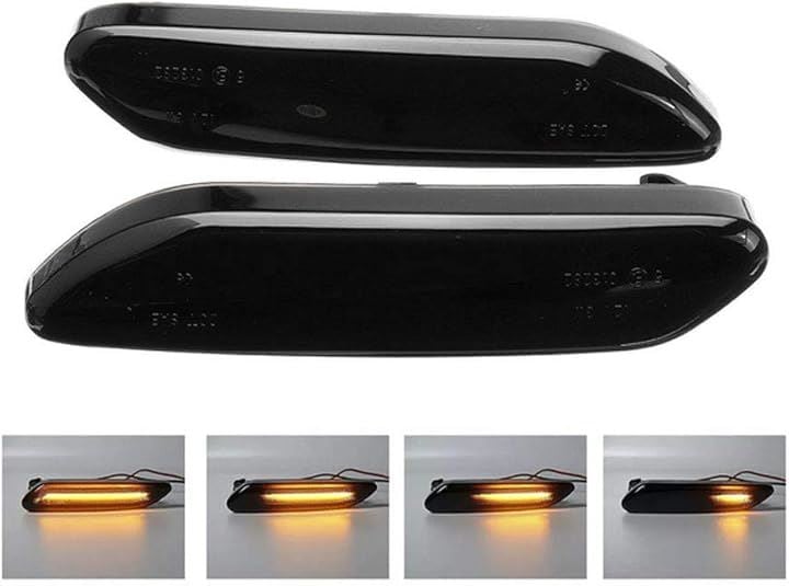 MINI R60 R61 スモークレンズ仕様 ファイバーLED 流れて光る シーケンシャル フロントサイドマーカー フェンダー ウインカー