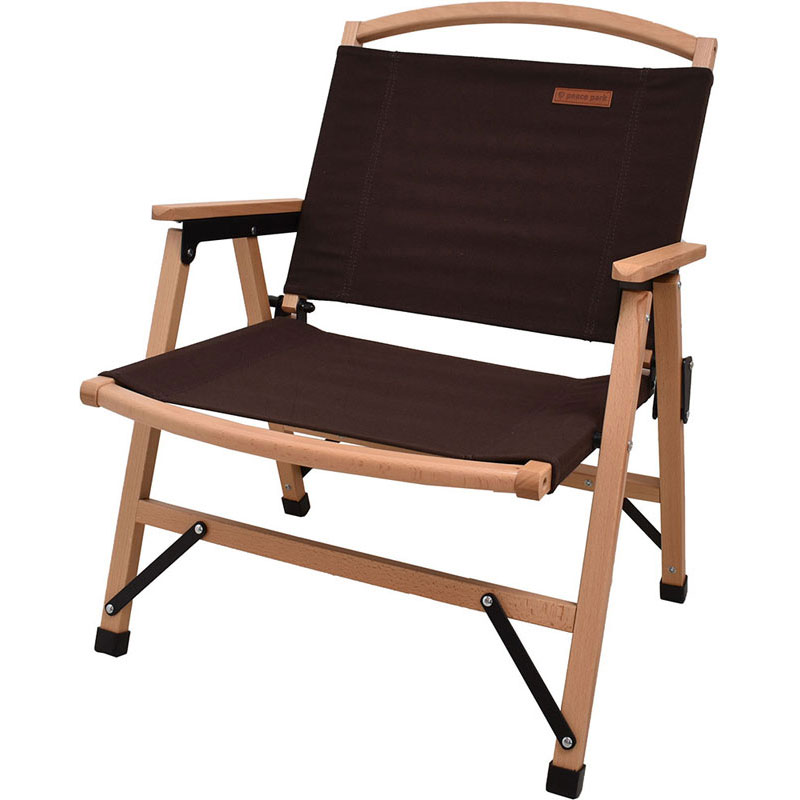 【ロット販売:入り数4】 peace park(ピースパーク) LOW WOOD CHAIR アウトドア イス (pp0444br)