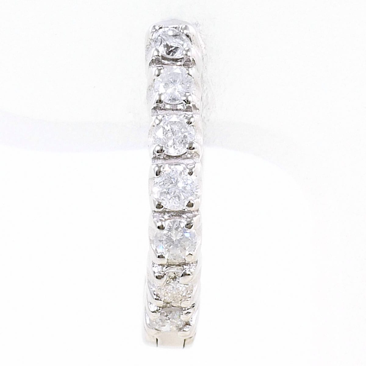 K14 14金 WG ホワイトゴールド ピアス(片耳) ダイヤモンド 0.15ct 総重量約1.1g ジュエリー 中古