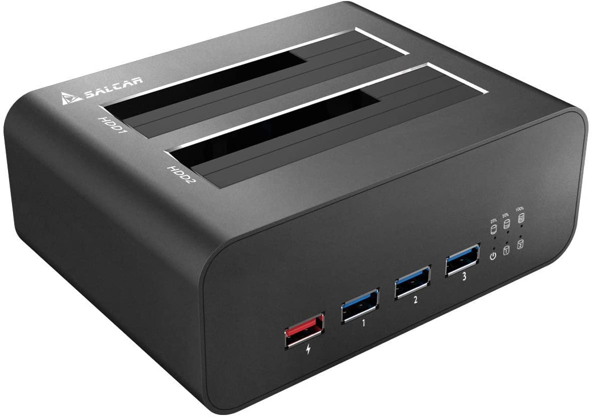【本日限定価格】 Salcar 3ポートアルミ USBハブ 10TB*2対応 パソコンなしで丸ごとコ