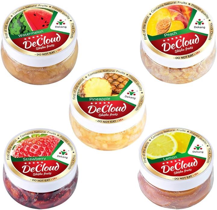 シーシャ フレーバー 水たばこニコチンフリー シーシャフルーツ ミックスフレーバーセット 50グラム 5個パック( 50gx5pcs-B)