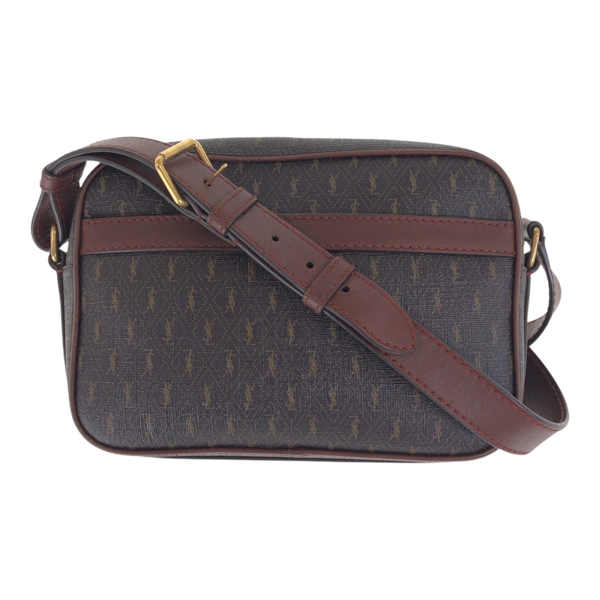 ル・モノグラム YSL ブラウン 茶 ゴールド金具 レザー 669957 ショルダーバッグ 斜め掛けバッグ レディース 505119